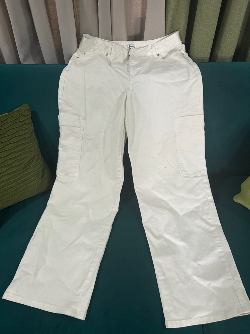 White Cargo Jeans - Women
